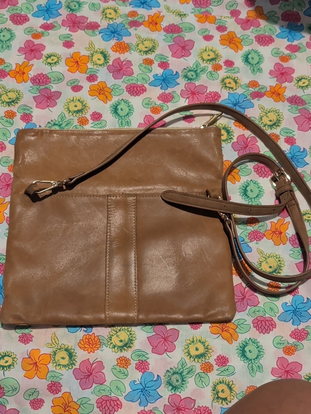 Noonday Colletion Tan Leather Crossbody Bag - Minimalist Women’s Shoulder Bag